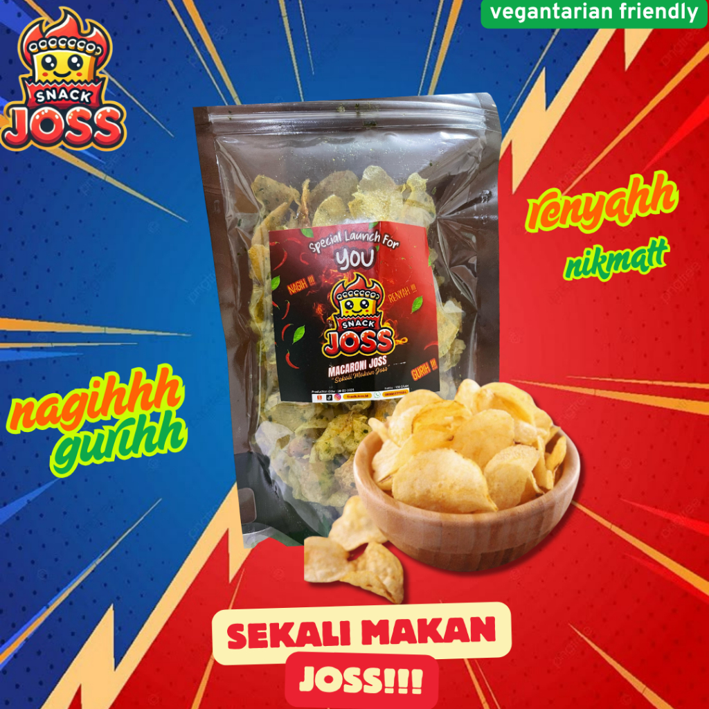 

SnackJoss Kentang Original 65g Snack Keripik Kentang Serut Original Asin Gurih Daun Jeruk