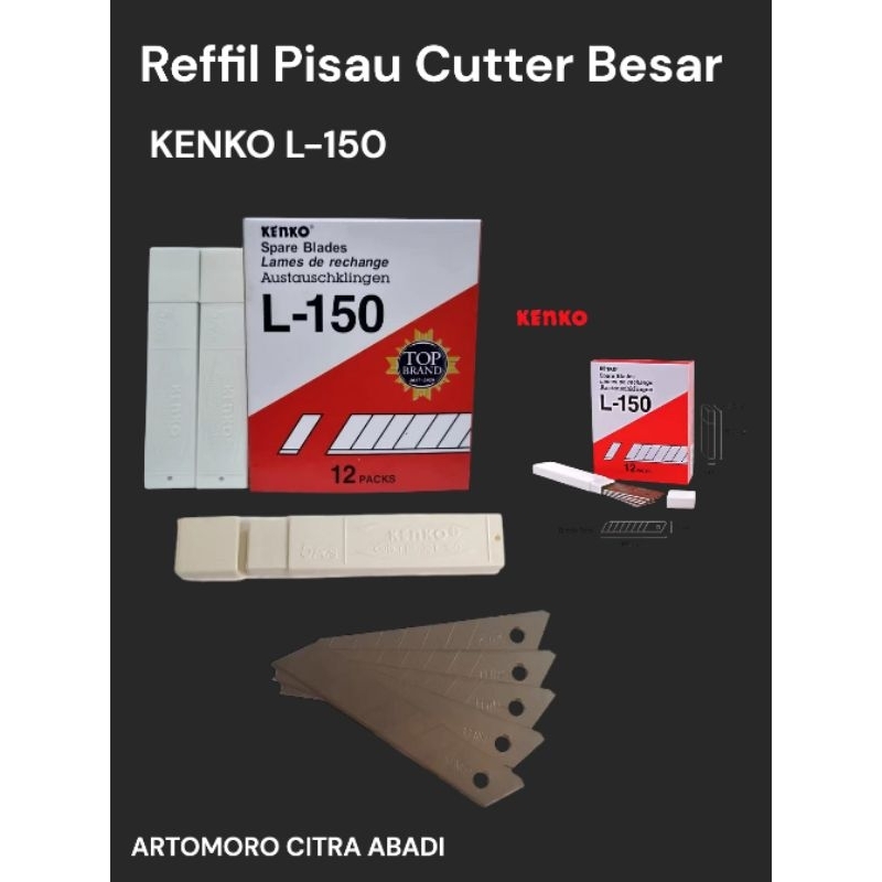 

Isi Cutter Besar KENKO L-150 | Reffil Pisau Cutter KENKO L 150 (12 Tube)