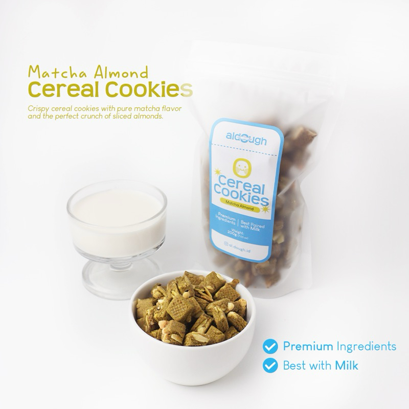 

Aldough Cereal Cookies Premium - Matcha Almond Cereal Cookies