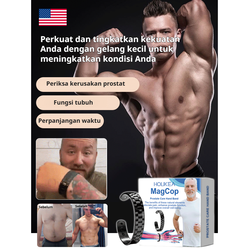 ⚡Pengiriman 24 jam/COD⚡Gelang ginjal terapi magnet energi [Semakin Dipakai, Semakin Kuat] /elang Ter