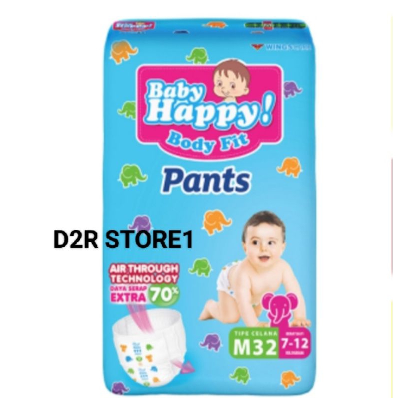 Baby Happy Pants M 32 popok celana