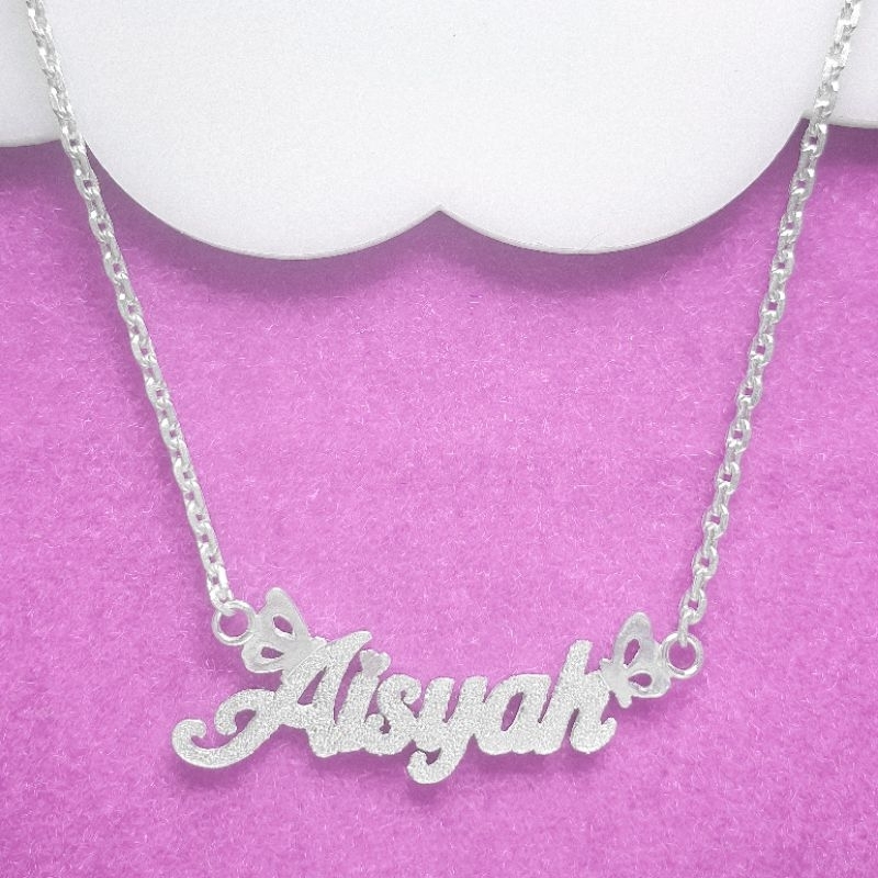 KALUNG PERAK - Kalung Perak Murni Custom Nama 99% Perak Asli