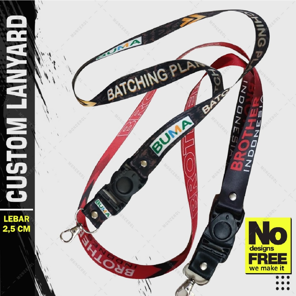 

Lanyard Tali ID Card lebar 2,5 cm