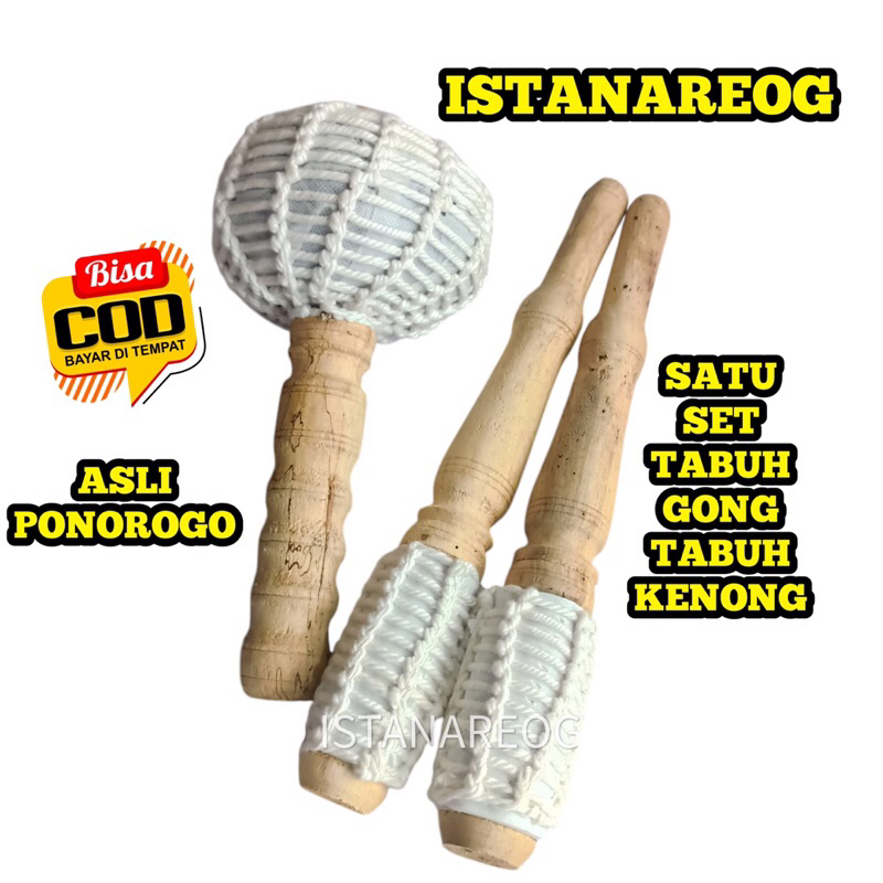 Satu set tabuh gong dan kebing  / tabuh gong reog / paket lengkap / asli Ponorogo