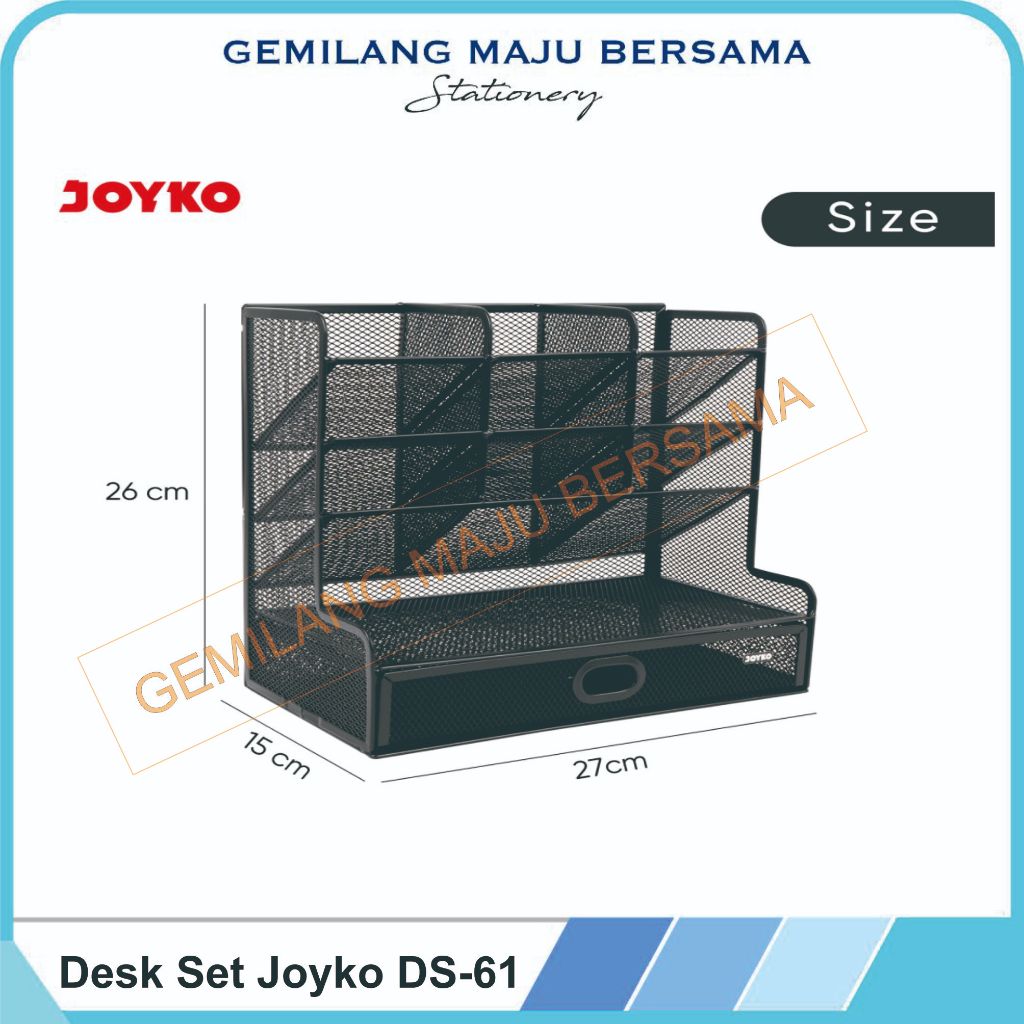 

Desk Set Tempat Alat Tulis Bolpen Pensil Metal Besi Joyko DS - 61