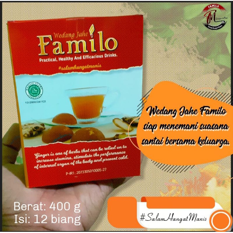 

Wedang Jahe Familo Kemasan Box isi 12 Biang
