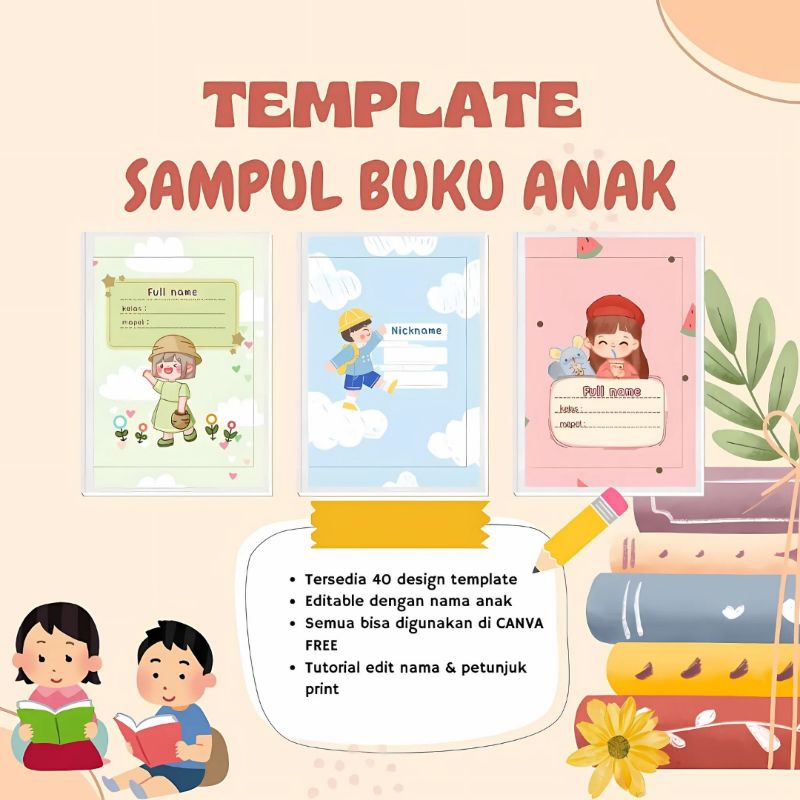 40 Template Sampul Buku Editable untuk Anak - Desain Profesional, Mudah Diedit