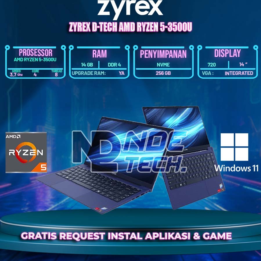 ZYREX D-TECH AMD Ryzen 5-3500U