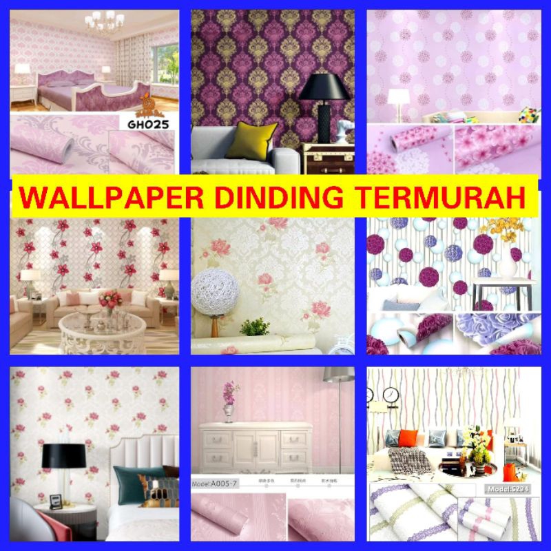 PUSAT GROSIR WALLPAPER Wallpaper Dinding Pink Wallpaper Dinding Kamar Wallpaper Dinding Ruang Tamu W