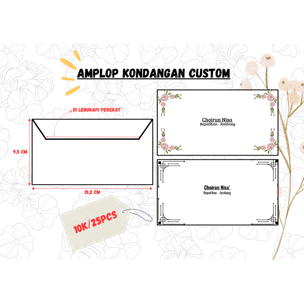 

Amplop Kondangan Custom (20pcs)