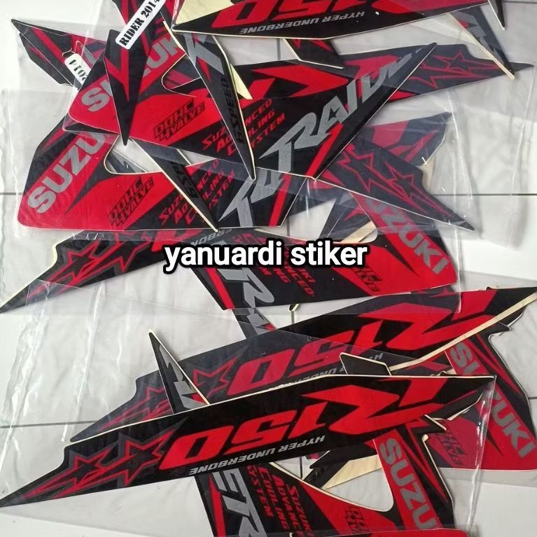 STRIPING STIKER LIST SATRIA FU 150 NEW FACELIFT RAIDER MERAH HITAM R150 FU FL