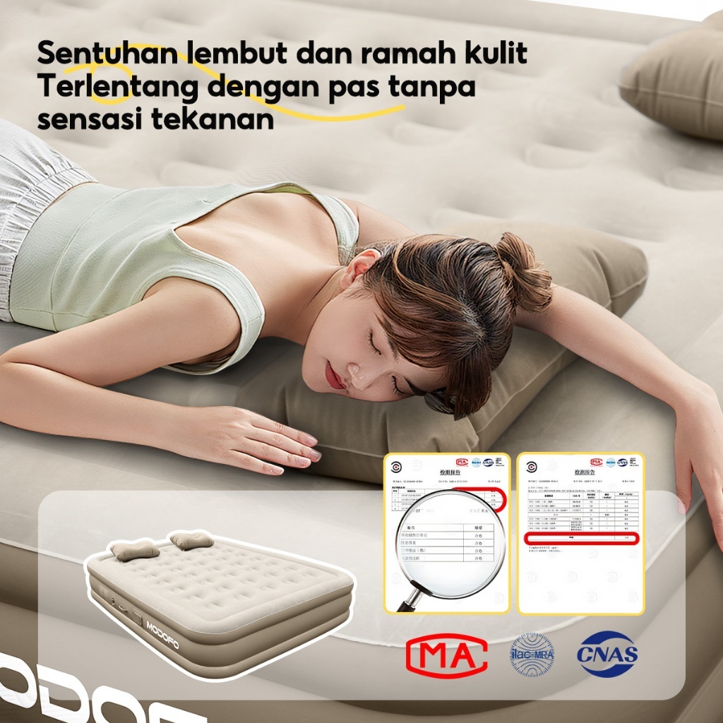COD Kasur Angin Otomatis Indoor/Outdoor Pump Tahan Bocor Air Bed/Kasur Angin Queen/kasur angin/kasur