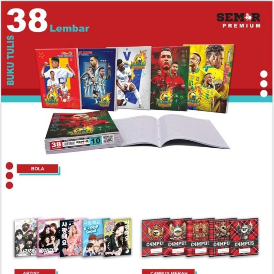 

[1PAK/10BUKU] SEMAR BUKU TULIS 38 PREMIUM COVER TEBAL