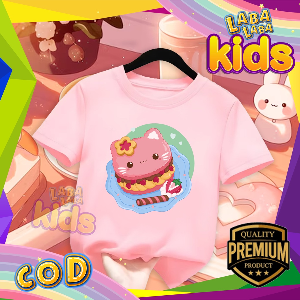 SUPERKIDS Kaos Anak Perempuan Motif Cupcakes Lucu 1-10 Tahun