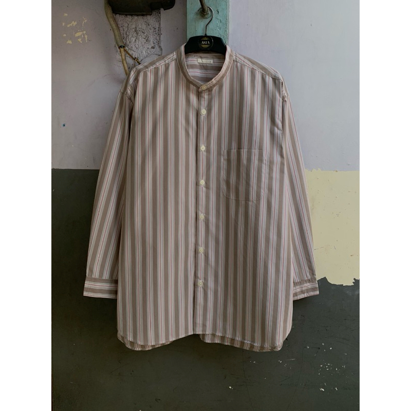 kemeja shanghai GU stripe lengan panjang preloved SHB.043