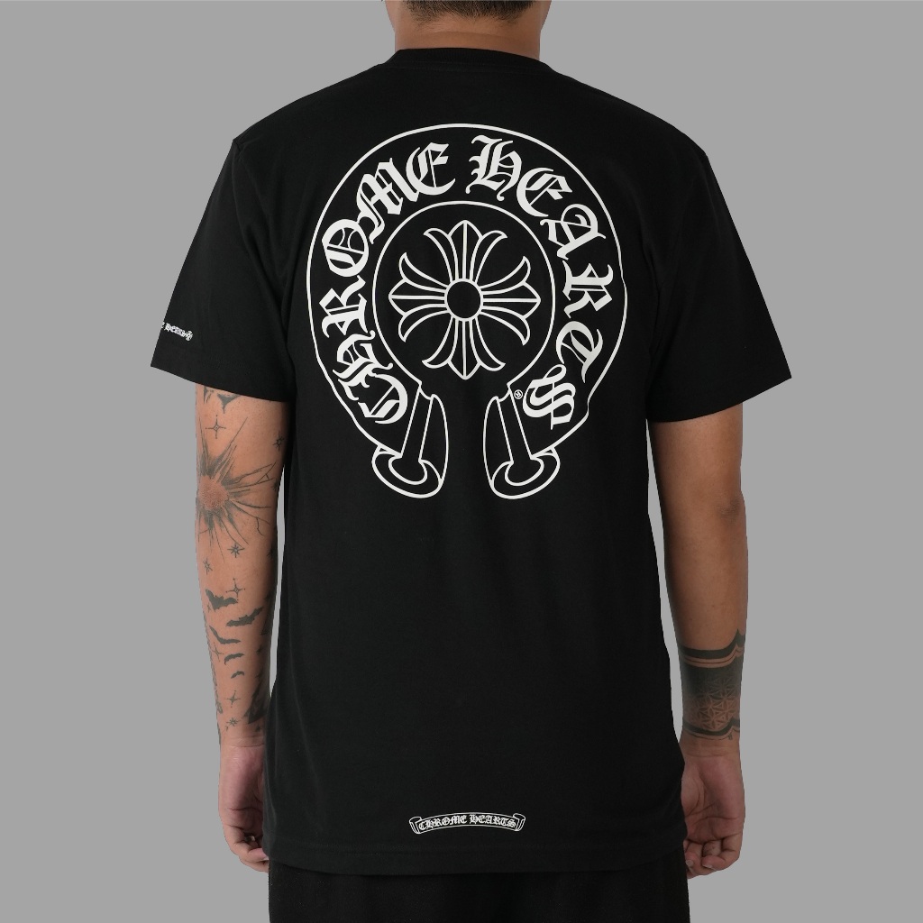 Chrome Hearts Horse Shoe Logo Pocket Black Tee