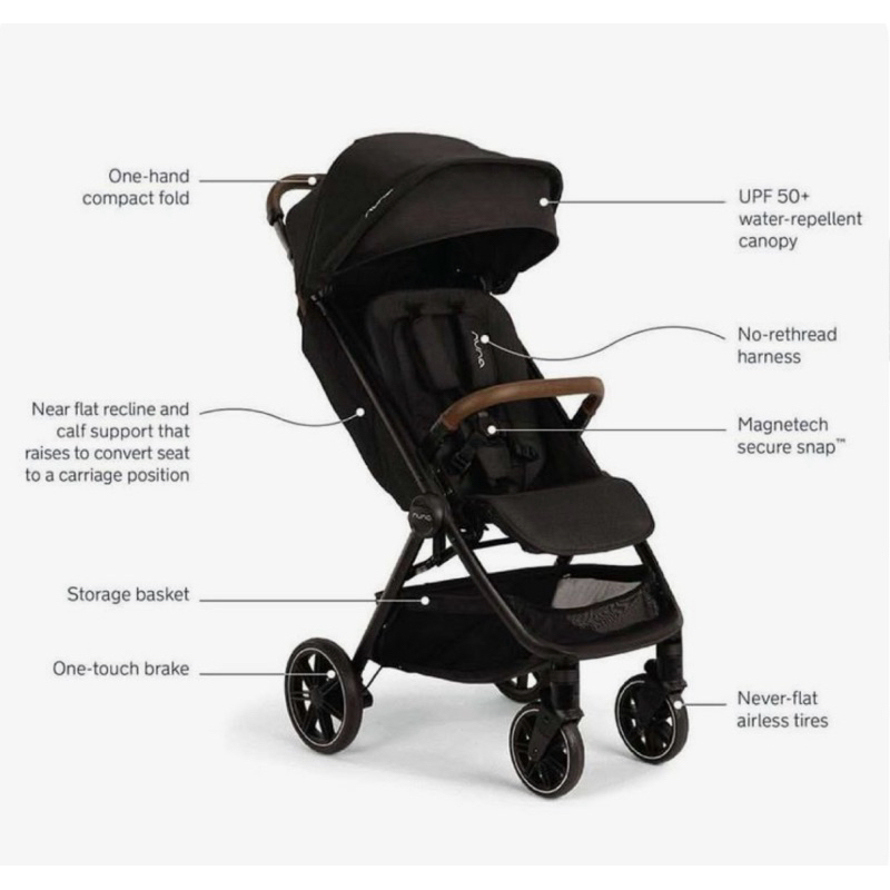Sewa Stroller Nuna TRVL Caviar