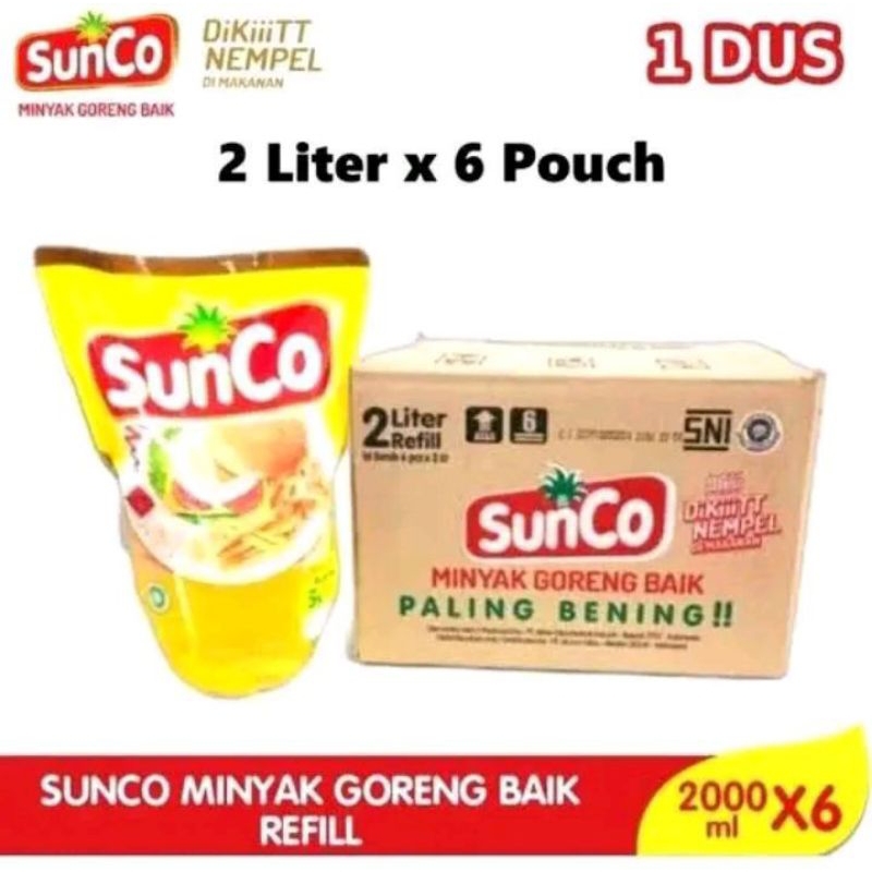 

minyak goreng sunco 2L reffil 6 pouch