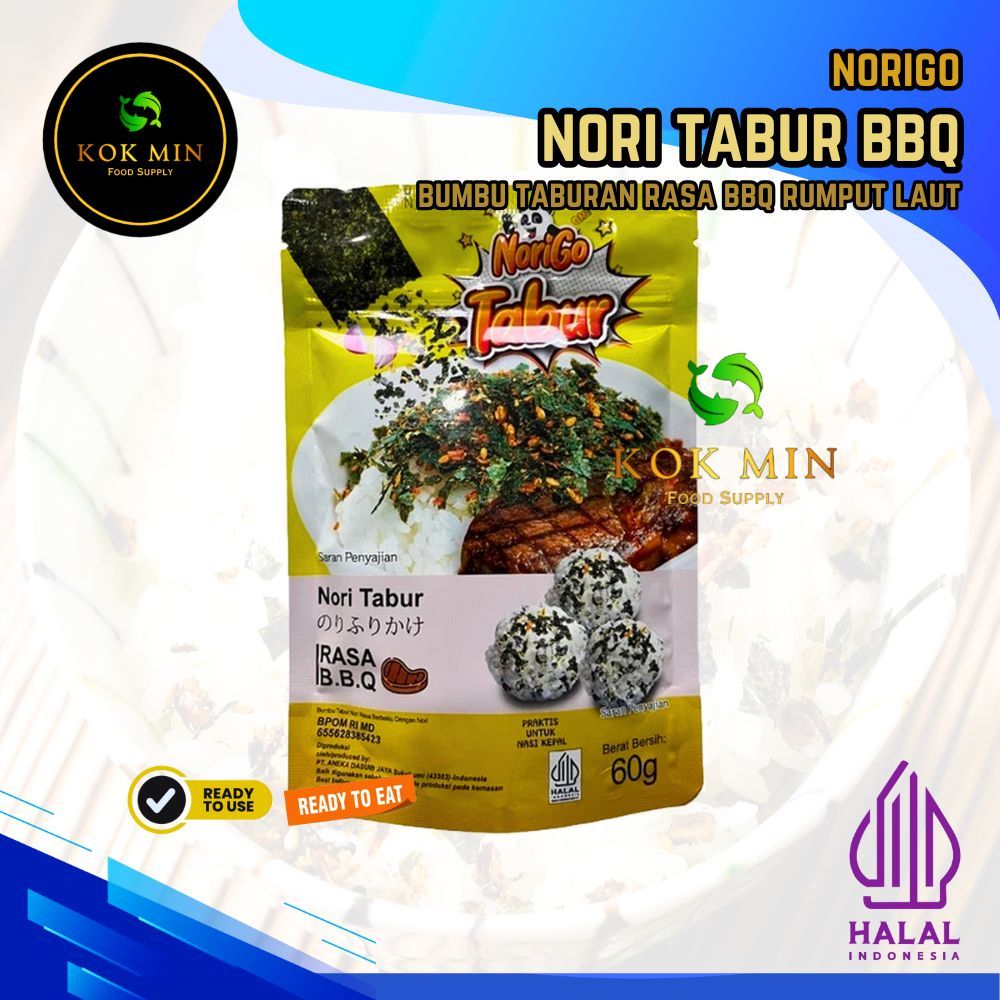 

Norigo BBQ Roasted Nori Furikake / Rumput Laut Panggang Tabur Rasa BBQ - 60 gram