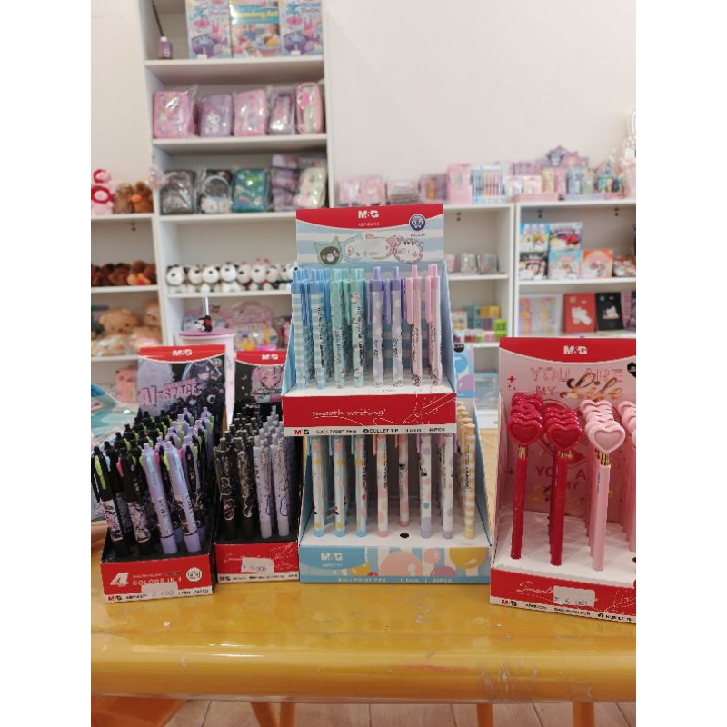 

ilykids pena pen pulpen m&g anime gaspard et lisa lucu pink fantasy so many cats heart