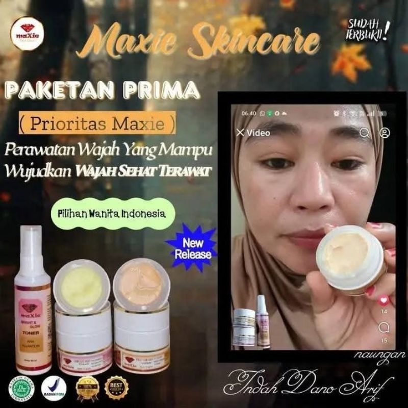Maxie Skincare paket PRIMA 100% Original | Maxie Prima | Paket ekonomis terampuh