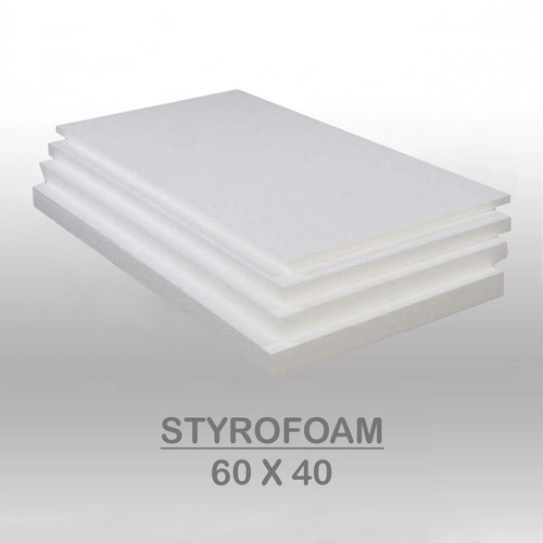 

Styrofoam Gabus Lembaran Warna Putih (40x60)cm Ketebalan 15mm