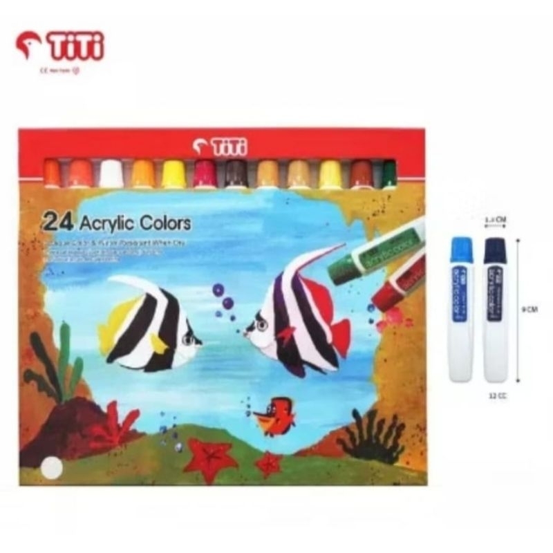 

Cat Acrylic Titi 24 Warna Ac -12MI-24