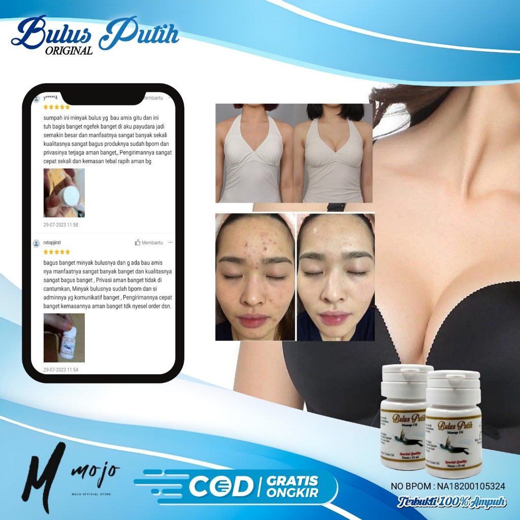 Minyak Bulus Putih Pembesar Payudara Cepat BPOM Pengencang Payudara dan Bokong Semok Montok96