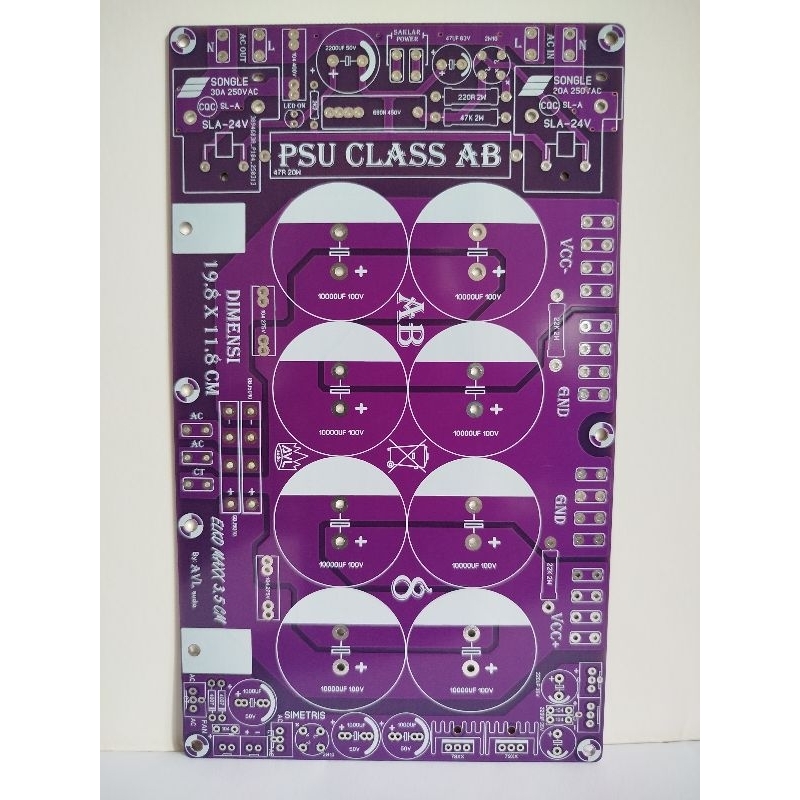 pcb psu class ab 8 elko