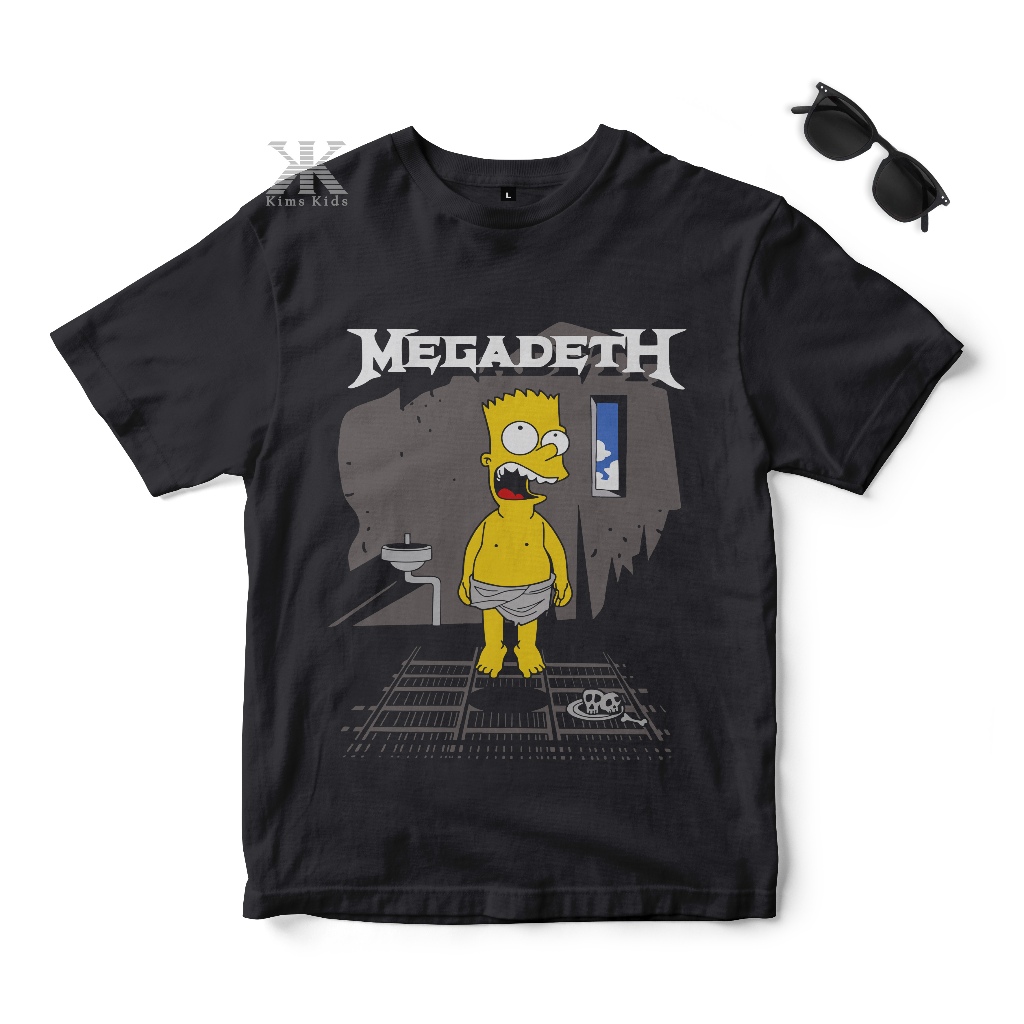 KIMS KIDS - KAOS MUSIK ANAK MEGADETH BART SIMPSON BAJU BAND METAL ANAK