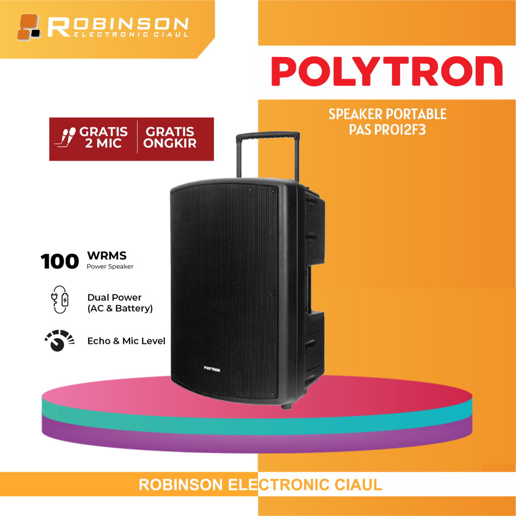 Speaker Portable Polytron 12Inch PAS PRO12F3
