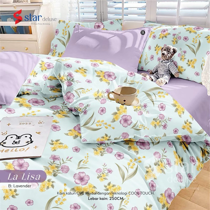 Seprai katun CVC star collection motifla lisa (asyha)