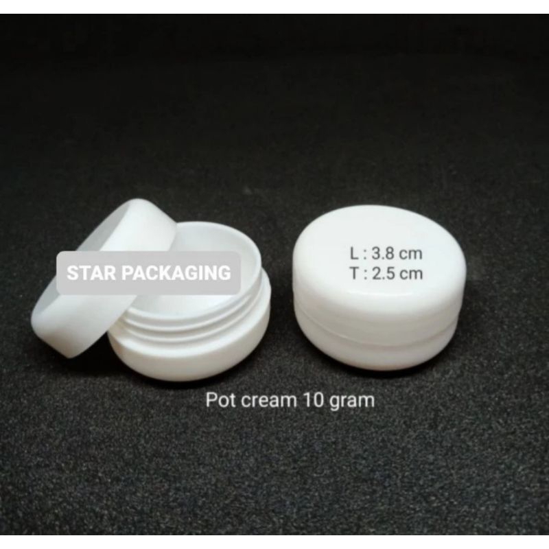 Pot Cream 10gr Putih Pot Cream 10 Gram Putih Pot Cream Putih 10Gram Pot Cream Body Shop Putih 10gr