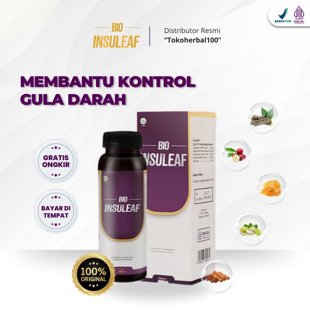 Bio Insuleaf Solusi Masalah Kencing Manis Diabetes Kontrol Kadar Gula Darah Kolestrol Kebas Insulin