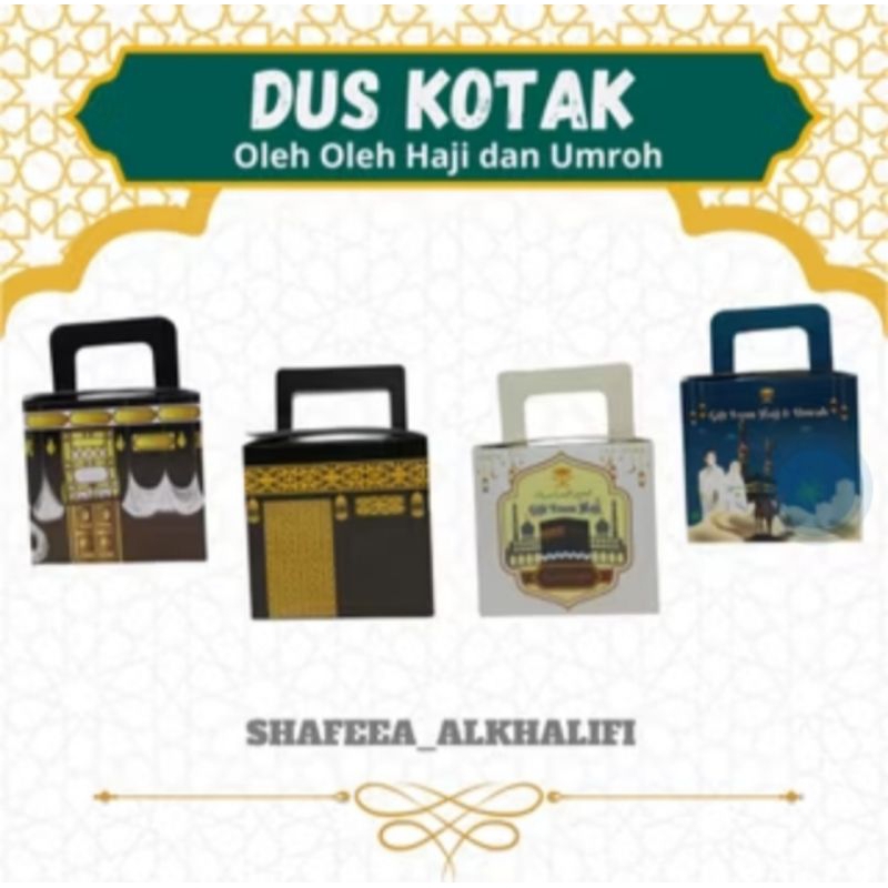 

Dus Kotak Motif Campur ( Mix ) Oleh Oleh Haji dan Umroh 1 pack Isi 50 pcs