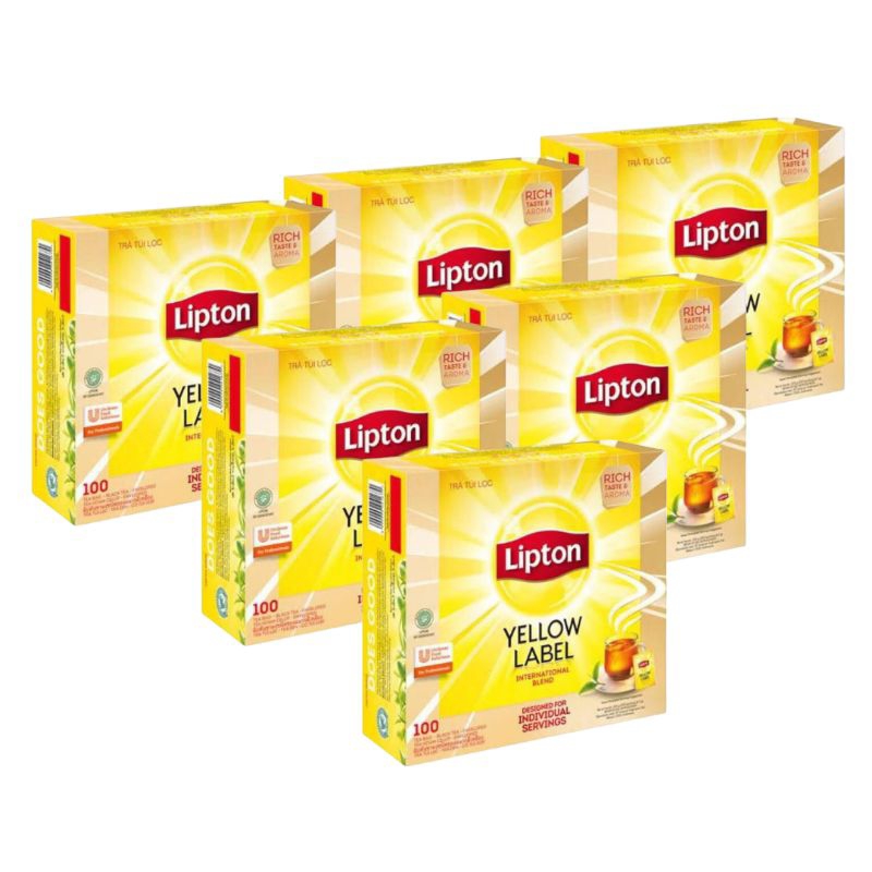 

Teh Lipton Tea Bag Yellow Label Non Enveloped isi 100