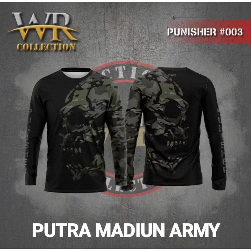 Baju Kaos Punisher Tactical / Kaos Lengan Panjang Punisher Tactical