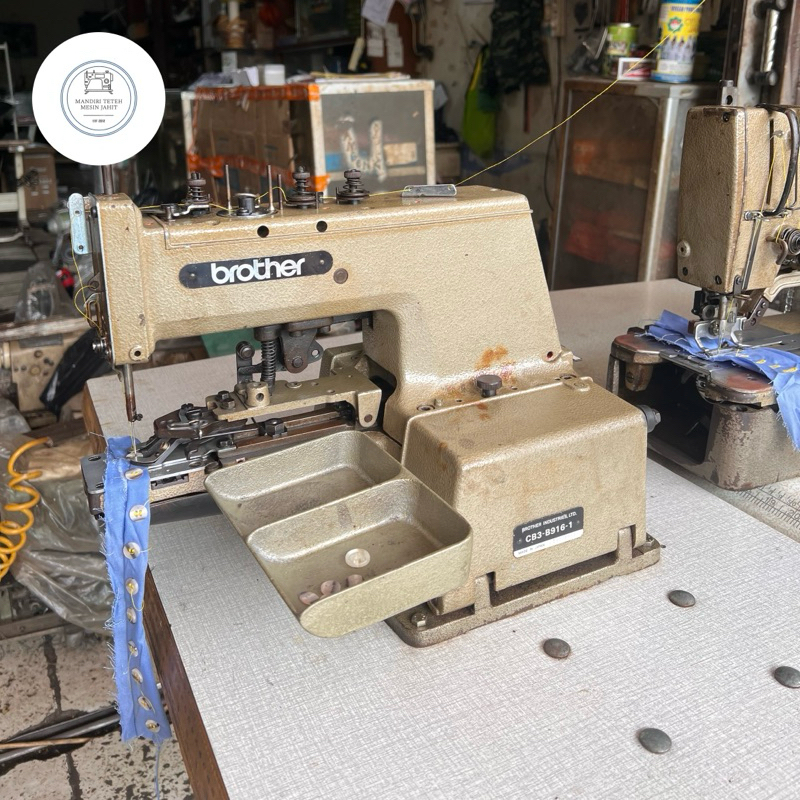 MESIN JAHIT PASANG KANCING BROTHER B-917 KANCING KEMEJA/JAMUR SECOND (BEKAS)