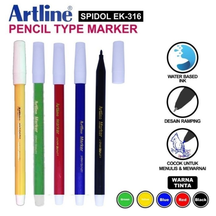 

Artline Spidol Kecil Warna Warni Marker EK-316 T - 1 pcs
