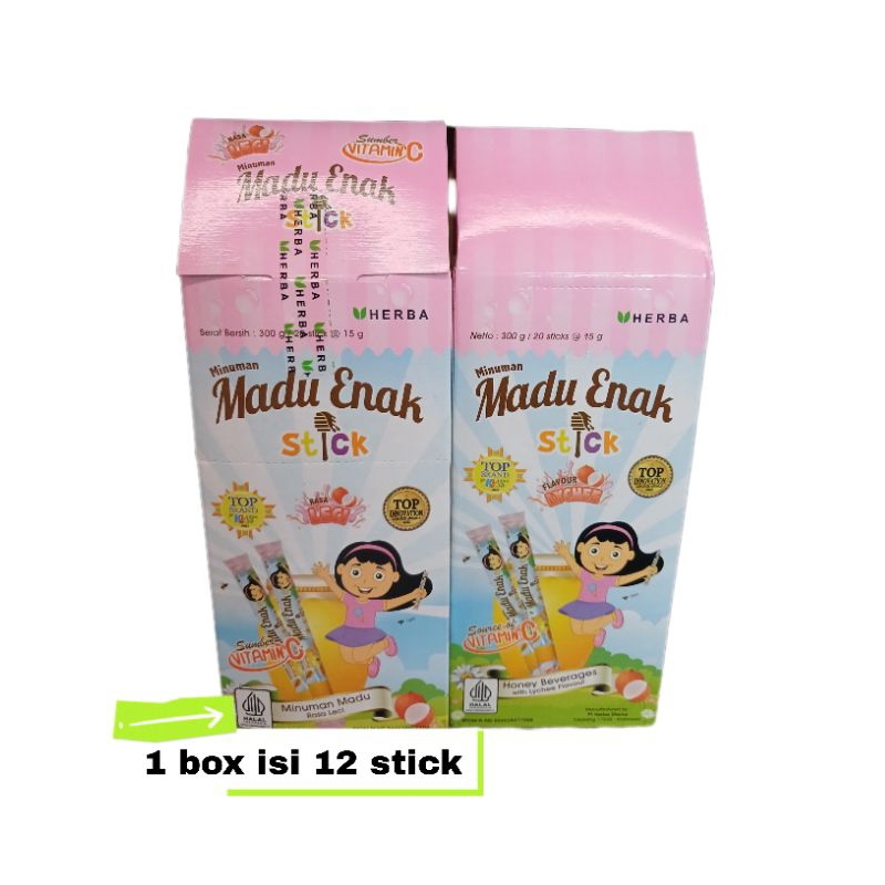 

MINUMAN MADU STICK VITAMIN C MADU ENAK KEMASAN 1 BOX ISI 12 PCS
