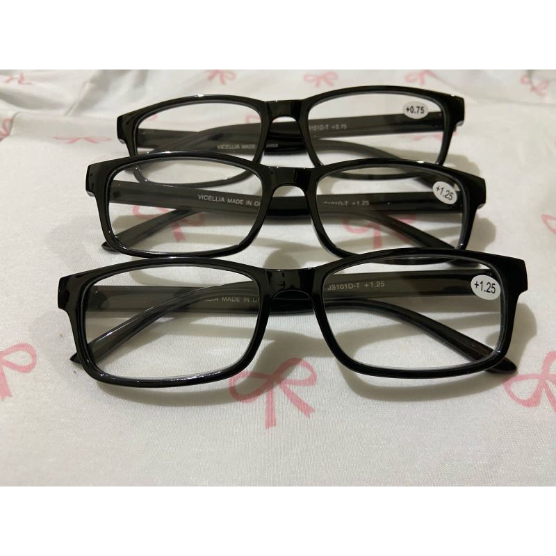 Kacamata Baca Pria dan Wanita Plus + 0.75 +1.25 +1.75 +2.25 Lensa Kaca Asli 100% Tahan Gores