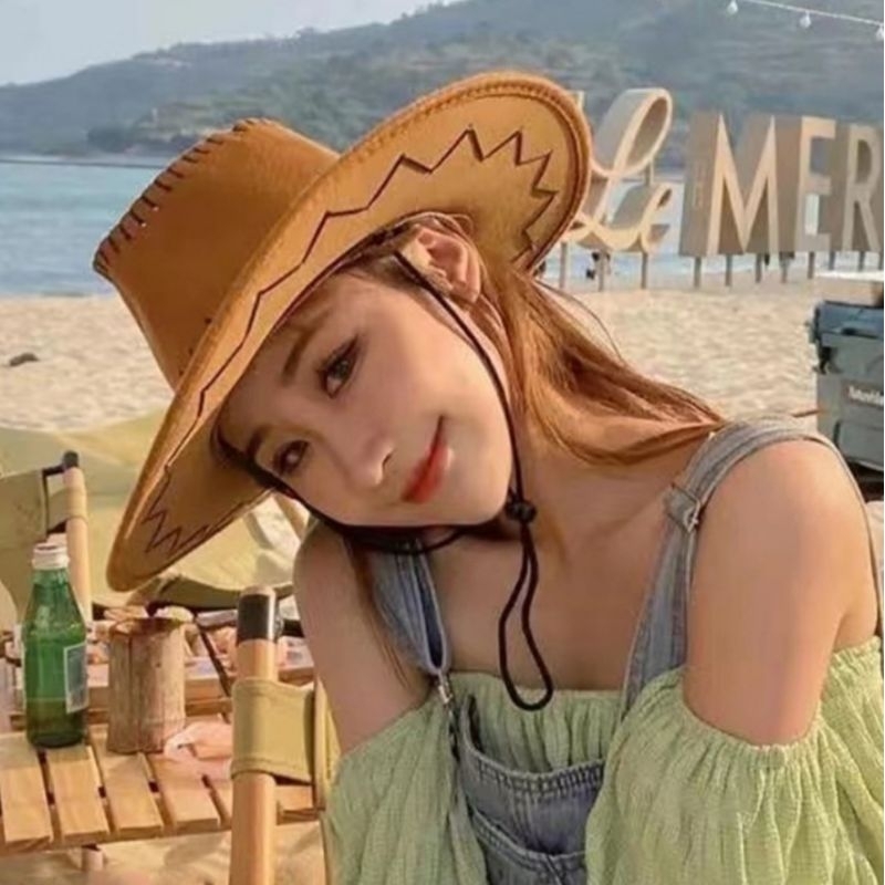 Topi Cowboy American Laken Dewasa/Topi Koboy/Topi Koboy Dewasa Unisex