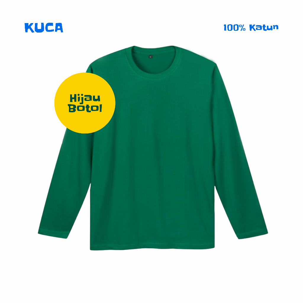KUCA Kaos Dewasa Panjang Hijau Botol