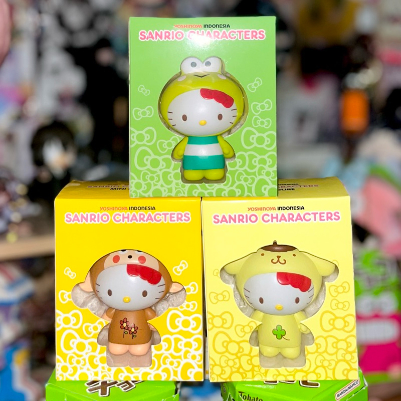 Yoshinoya x Sanrio original characters mini figure Hello Kitty Monkichi Keroppi Pompompurint