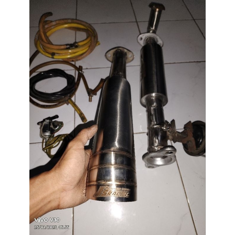 knalpot brong side exit samping L300 l300 diesel solar + exhaust brake