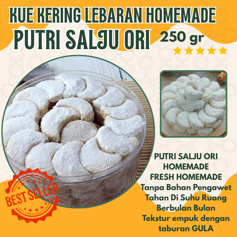 

BEST SELLER PUTRI SALJU ORI KUE KERING HOMEMADE 250 GRAM