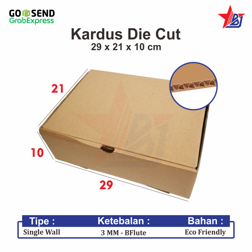 

Kardus Corrugated 29x21x10 CM | Die Cut | Kotak Karton | Box Packing Souvenir Pizza