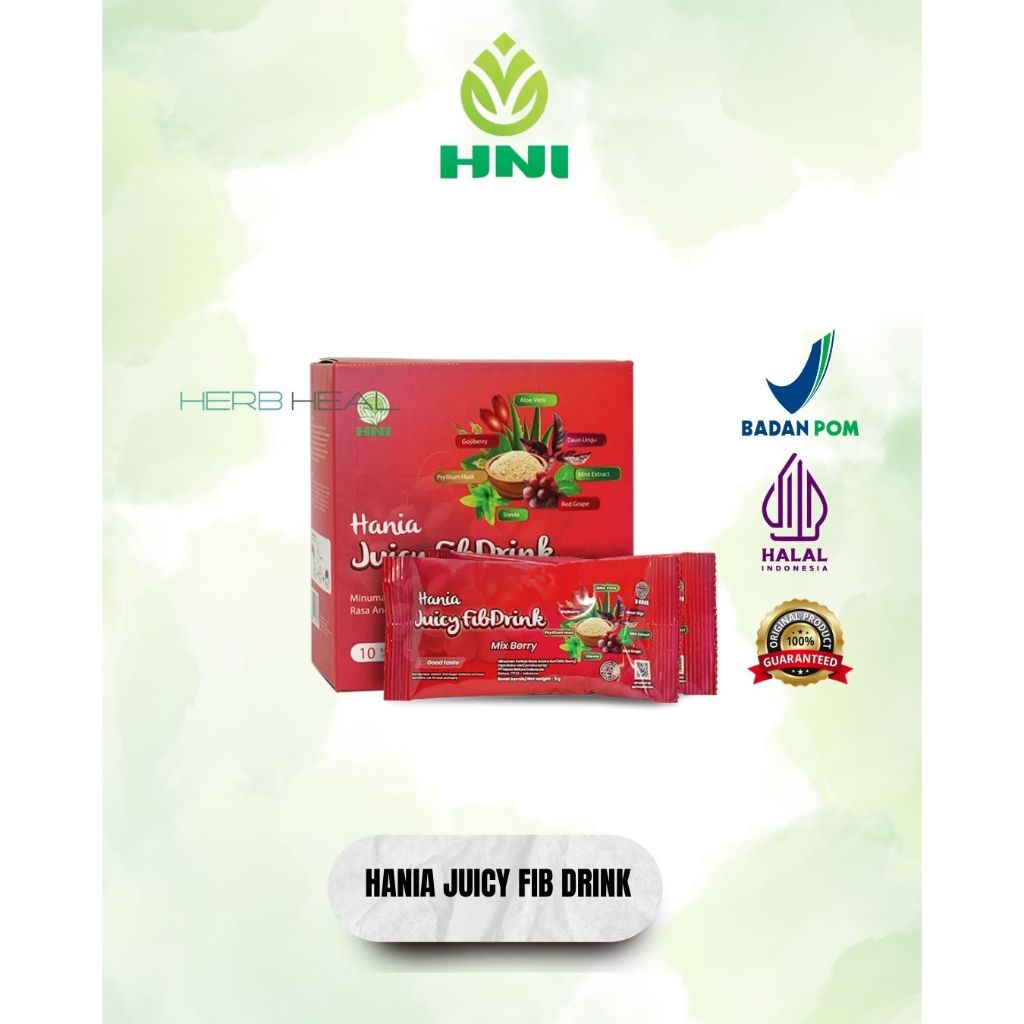 

Herbal Minuman Diet - Hania Juicy Fibdrink Mixberry & lemon -HNI BPOM