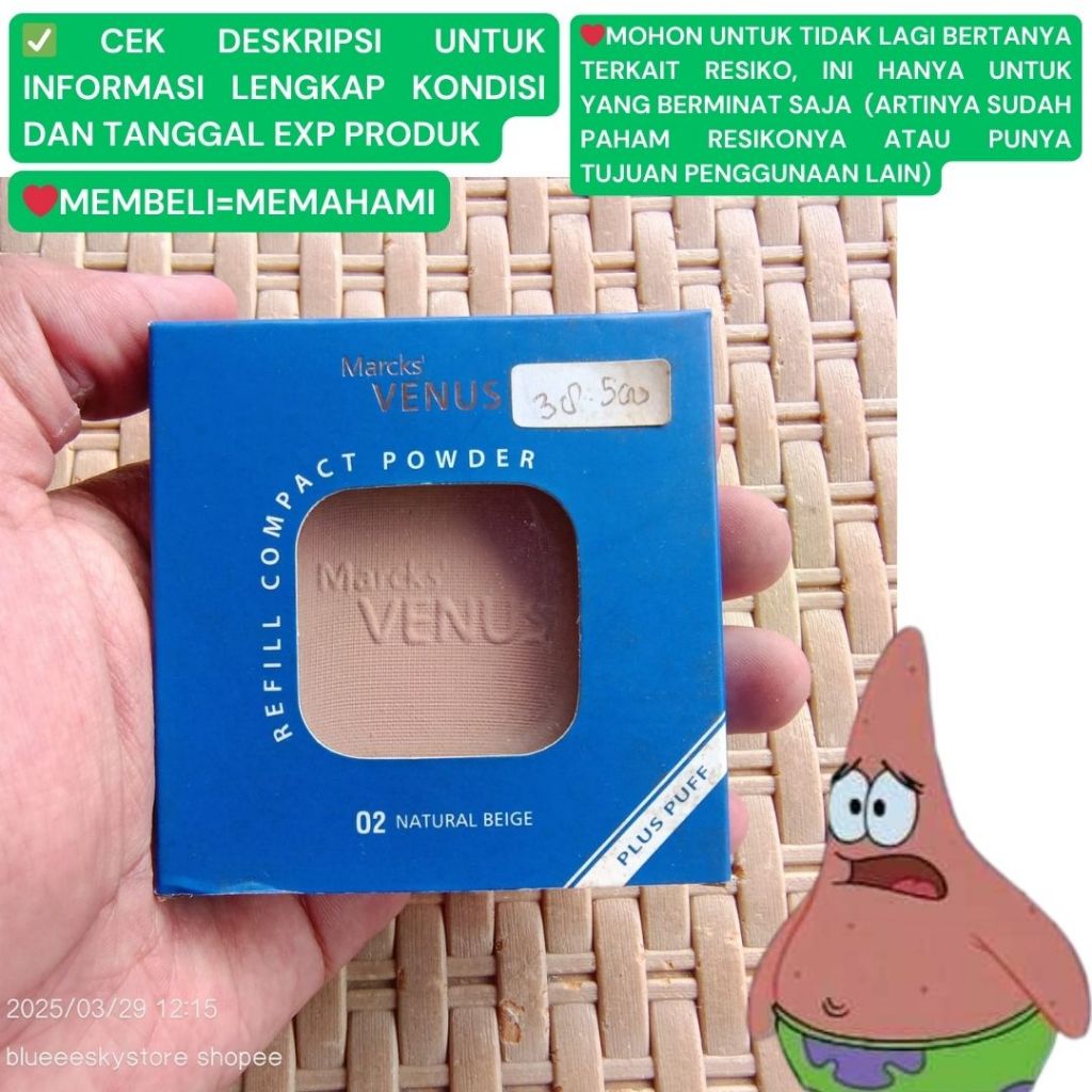TERMURAH - MARCKS VENUS Two Way Cake Refill Bedak Padat Foundation Isi Ulangi All Skin