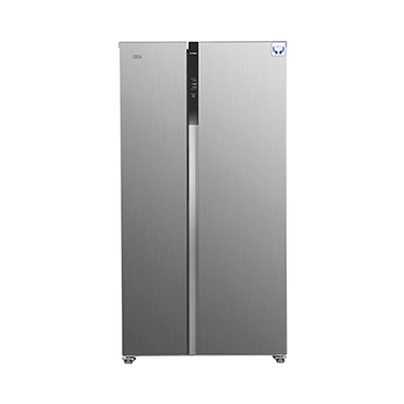 GEA 2 Doors Side By Side Fridge Freezer Inox , Black Glass G2D-472.R